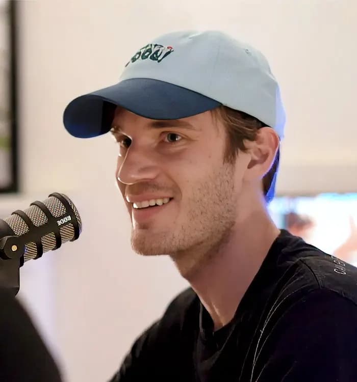 Portrait photograph of YouTube creator Felix Kjellberg, known as PewDiePie