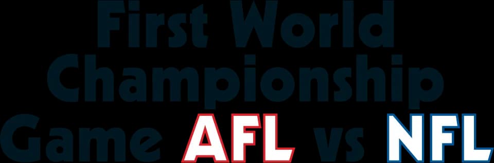 The official logo of the first AFL-NFL World Championship Game, later called Super Bowl I
